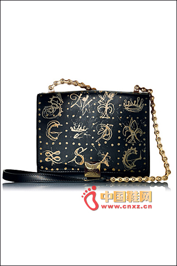 黑色鎦金翻蓋包