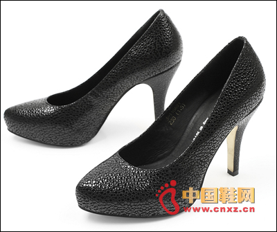 奢華碎石紋牛皮高跟鞋