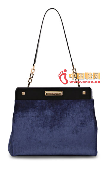 深藍(lán)色單肩手袋低調(diào)簡約