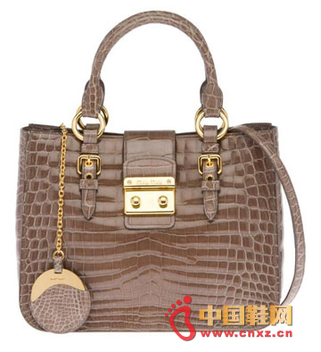 淺色漆皮動物紋手袋