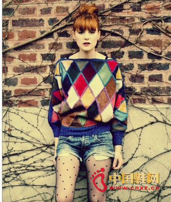 拼色的針織衫