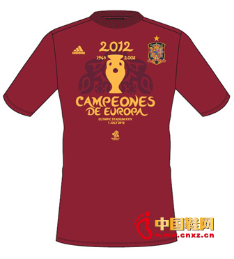 西班牙歐洲杯奪冠紀念T恤